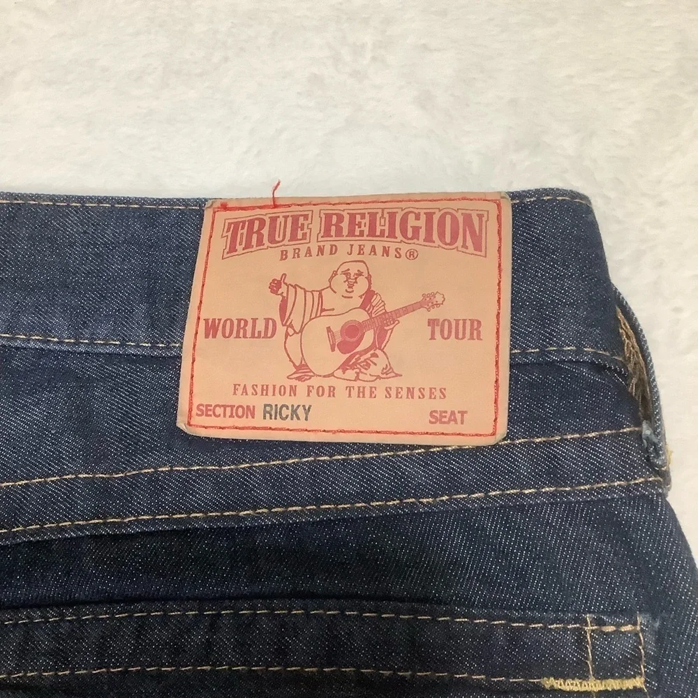 True Religion Men’s Ricky Straight Jeans Dark Wash Size 32 x 34